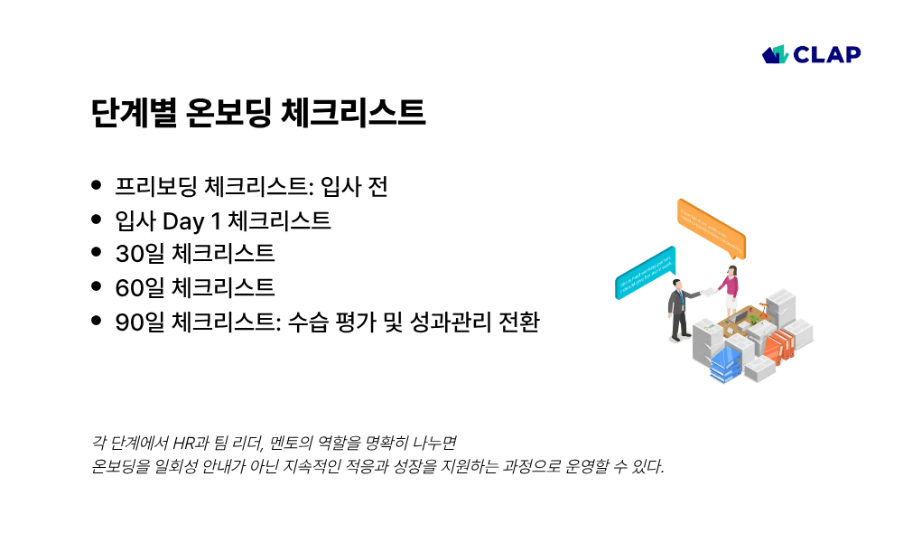 단계별 온보딩 체크리스트